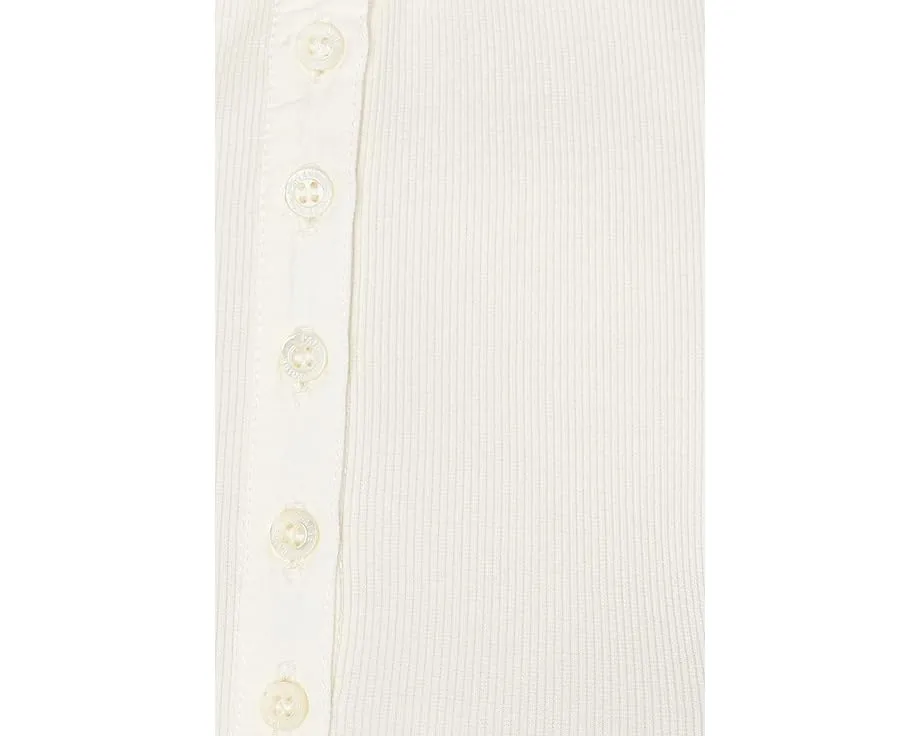 Топ Paige Brandy с короткими рукавами-фонариками и застёжкой на пуговицы