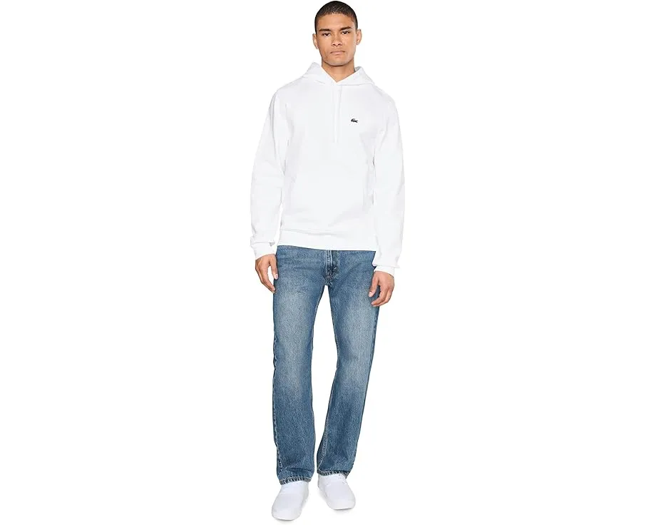 Худи Lacoste из флиса с капюшоном и карманом кенгуру из органического хлопка