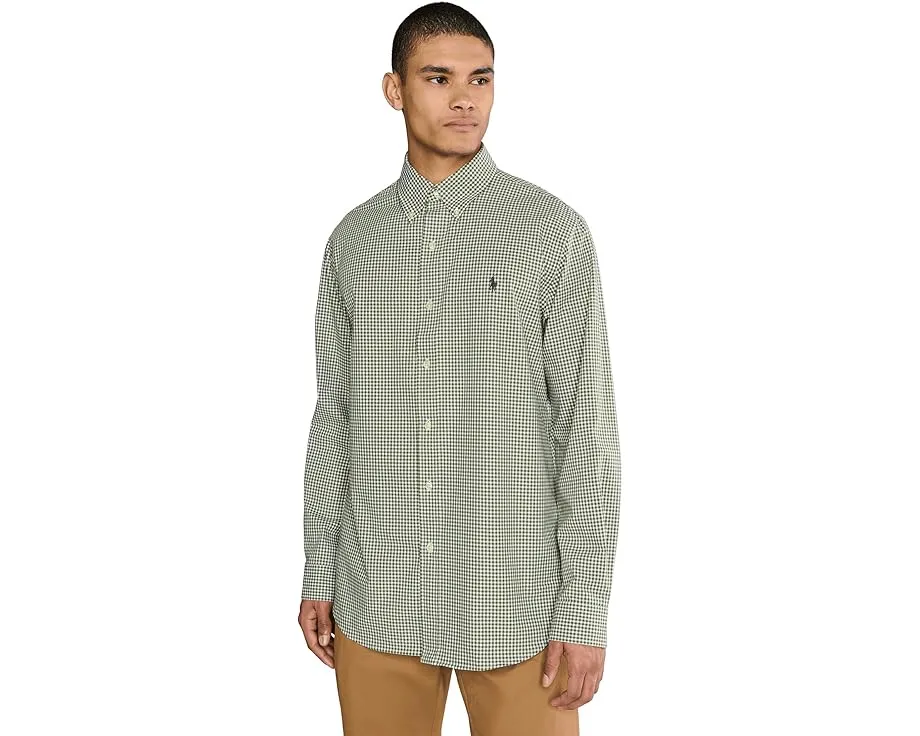 Рубашка Polo Ralph Lauren Classic Fit из гингема с эластаном и вышитым пони