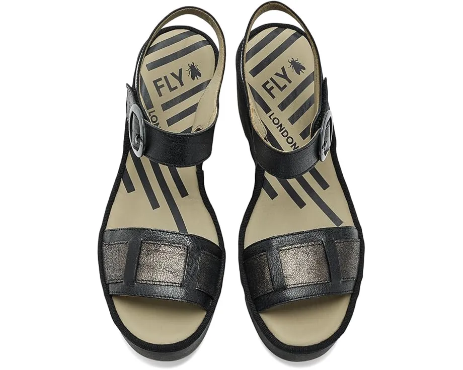 Сандалии FLY LONDON Beik618fly на танкетке с регулируемым ремешком на липучке