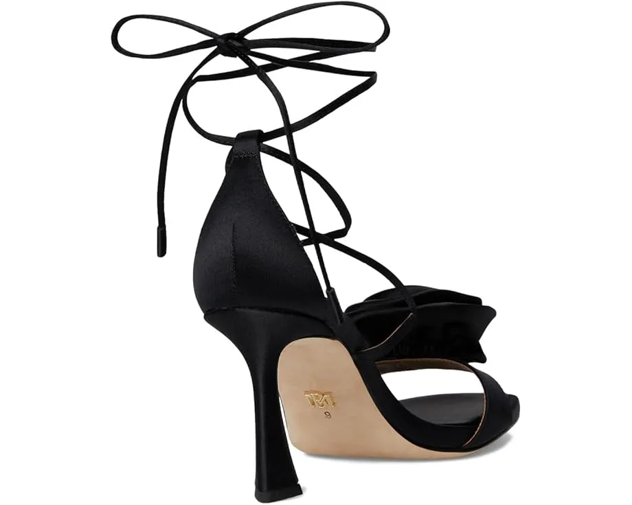 Сандалии Janelle с переплетением и цветком из шелка Badgley Mischka