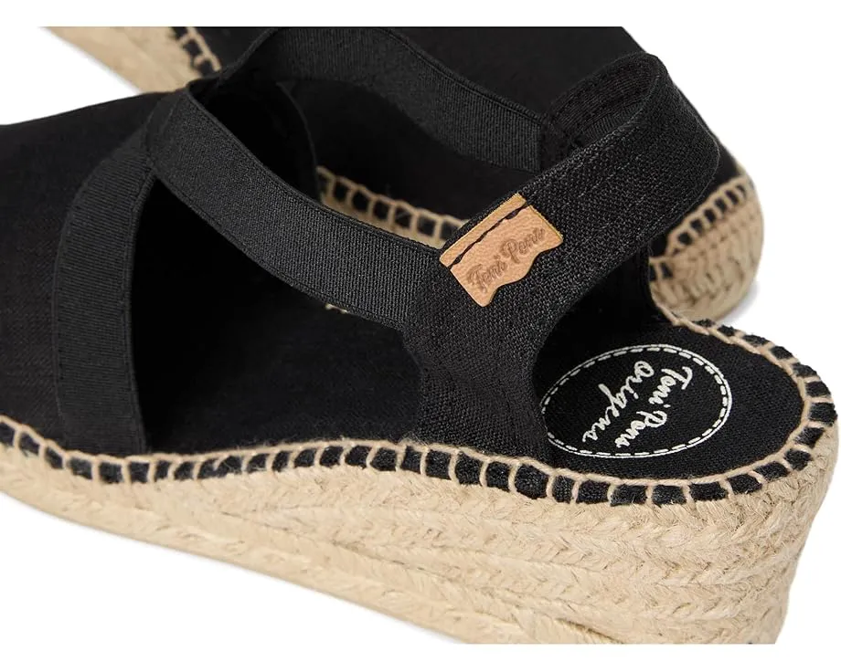 Босоножки Toni Pons Ter на платформе из льна