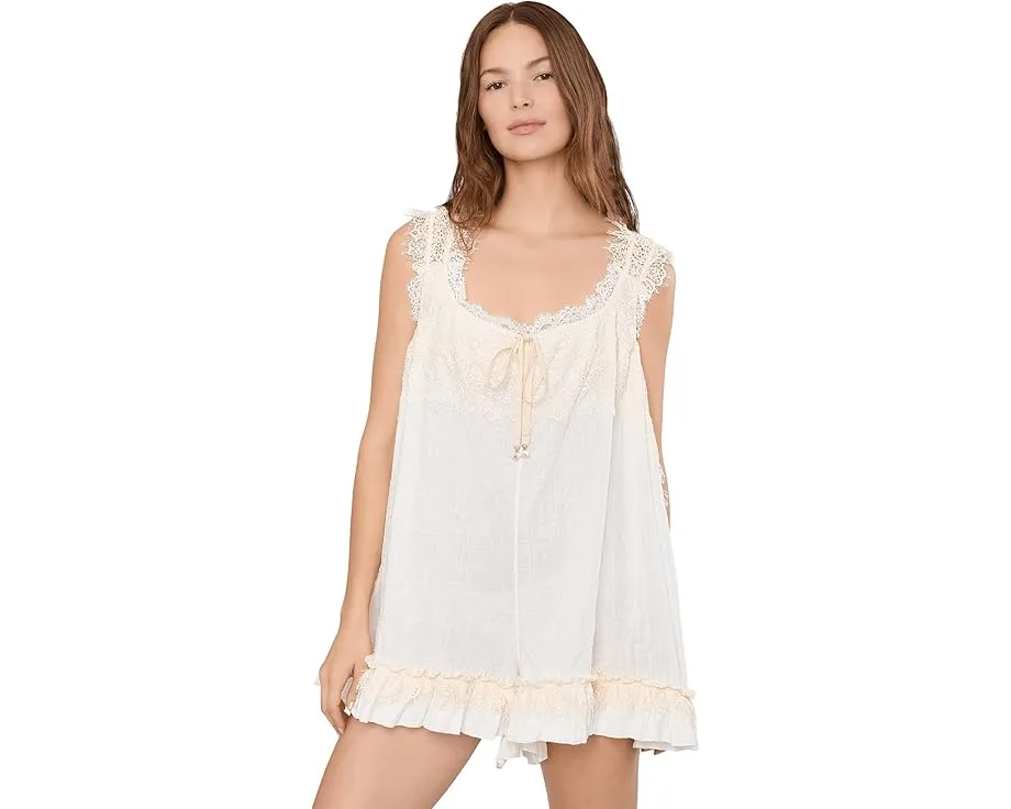 Ромпер Wish Me Luck Romper Free People из сатина с кружевом