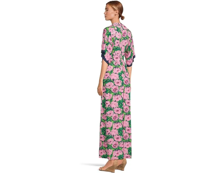 Платье Lilly Pulitzer Wisteria с V-образным вырезом и рукавом три четверти