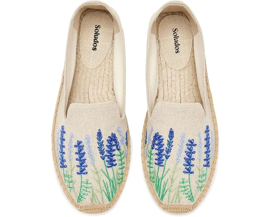 Эспадрильи Soludos Bluebonnets Smoking из хлопка с круглым носком