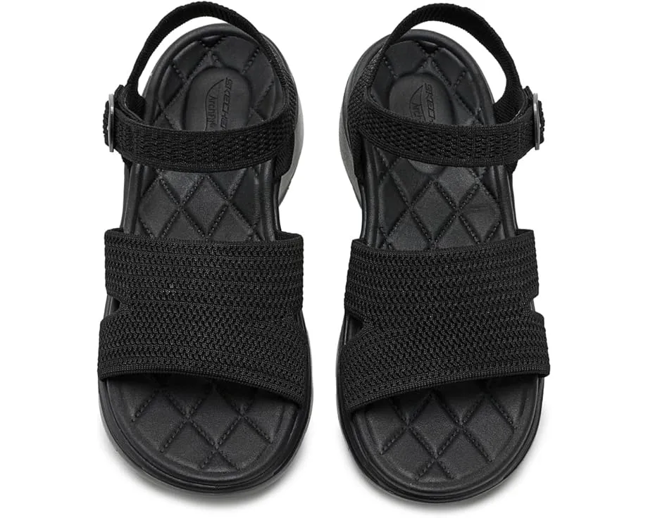 Сандалии SKECHERS GO Walk Arch Fit 2.0 с блестящей пряжей и поддержкой свода стопы