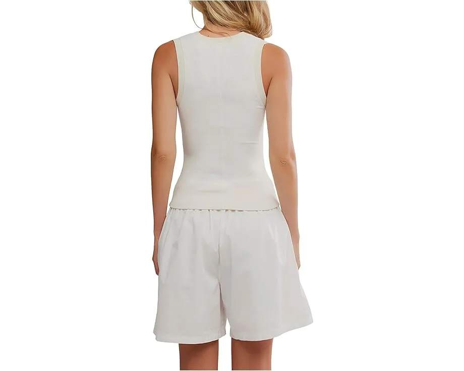 Майка Longer Days Tank от Free People с ребристой структурой