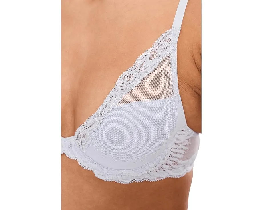 Natori Бюстгальтер Feathers Contour Plunge с кружевом и глубоким вырезом