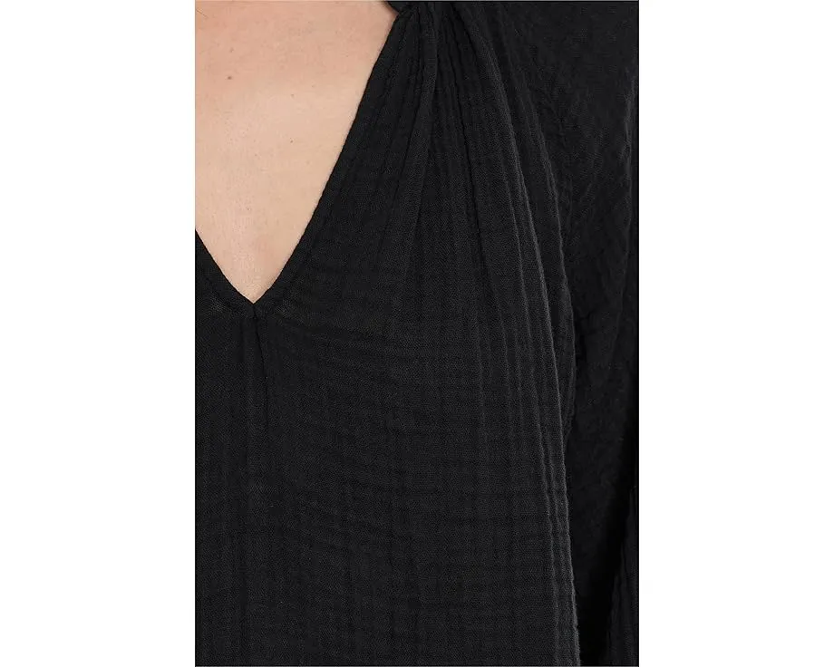 Топ Michael Stars Kali с рукавом 3/4 и рюшами на V-образном вырезе