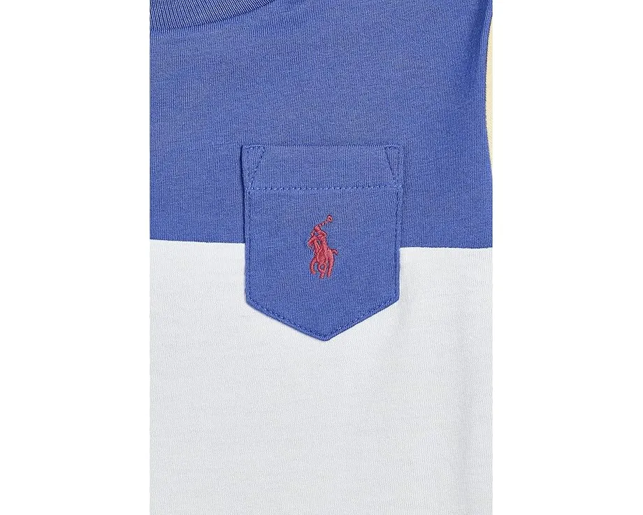 Футболка Polo Ralph Lauren Kids Color-Blocked из хлопкового джерси