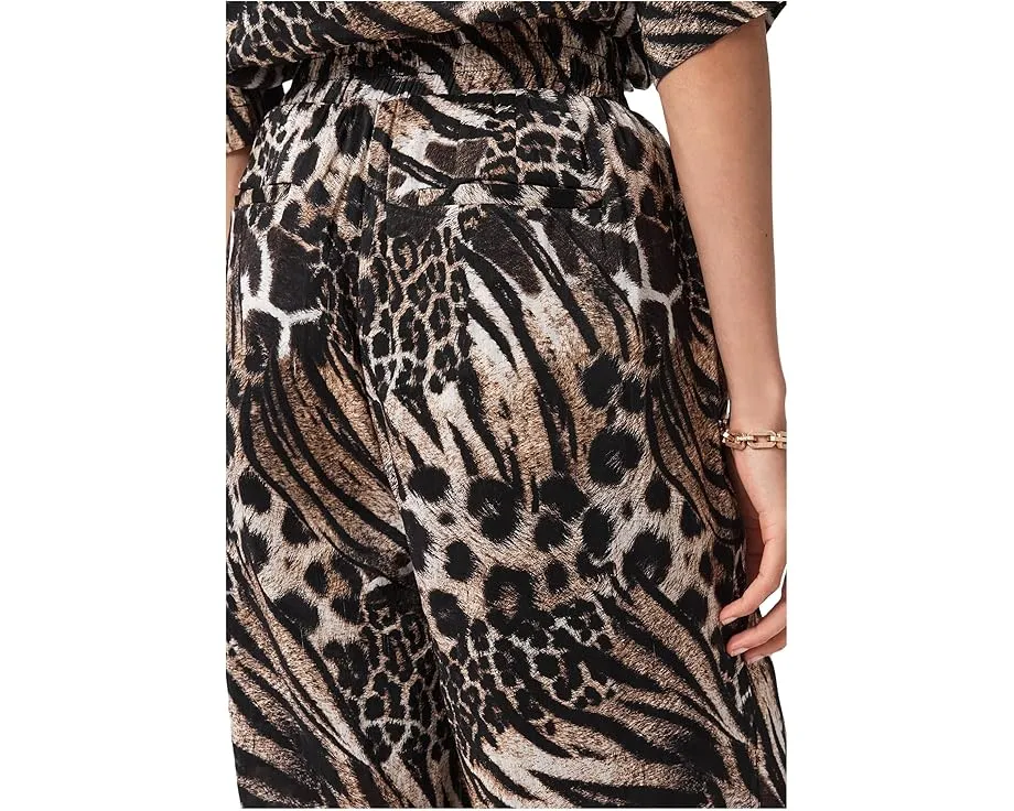 Брюки AllSaints Charli Linen из льна и шелка с принтом