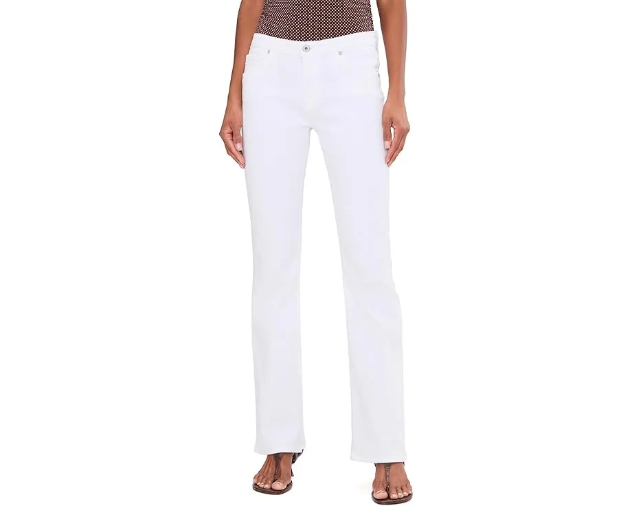 Джинсы Angel Low Rise Bootcut с низкой посадкой и расклешенными штанинами в цвете Gallery White от AG Jeans