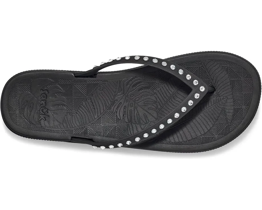 Тапочки Sanuk Funshine Gem с декором из камней и подошвой из сахарного тростника