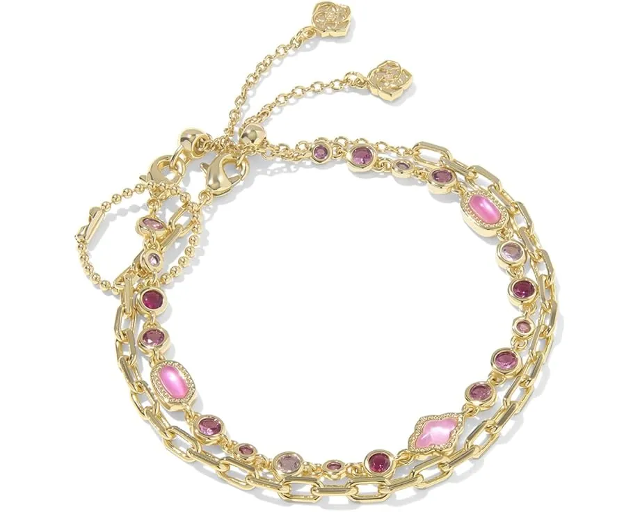 Набор Kendra Scott из 2 тонких браслетов Mini Elisa и Abbie с цепочкой