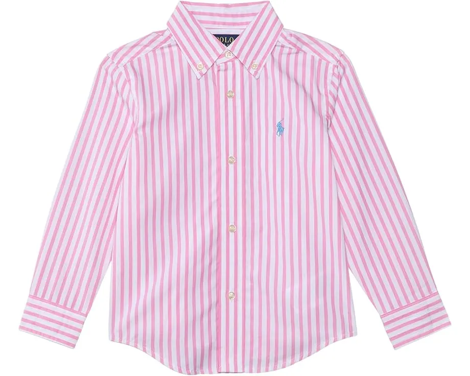 Рубашка Polo Ralph Lauren Kids в клетку из хлопкового поплина с вышитым пони
