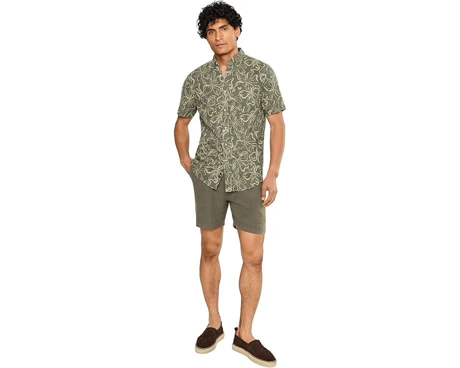 Faherty Essential Linen Shorts шорты из льна с эластичным поясом