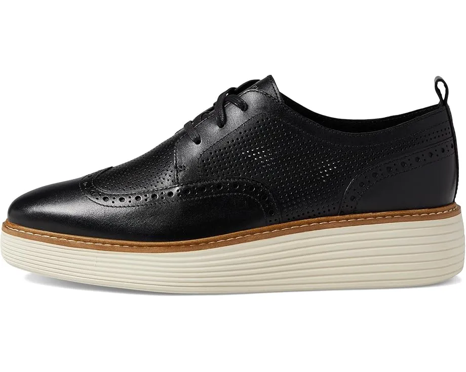 Оксфорды Originalgrand Platform Wing Tip на платформе с декоративными перфорациями от Cole Haan