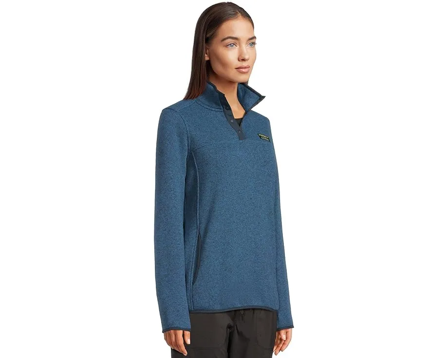 Свитер L.L.Bean Sweater Fleece Pullover с воротником стойкой на кнопках