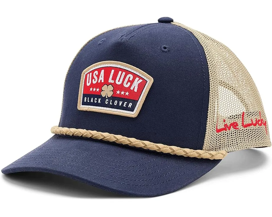 Регулируемая кепка Usa Lucky Rope с сеткой и вышитым клевером