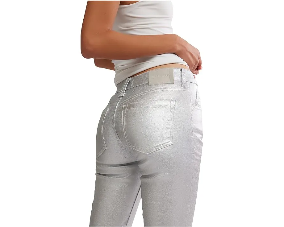 Брюки Free People Oracle Metallic с металлическим эффектом и прямым кроем