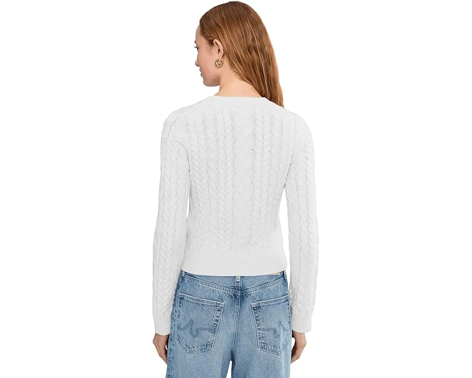 Splendid свитер Annabella Cable Sweater с кабельной вязкой и круглой горловиной