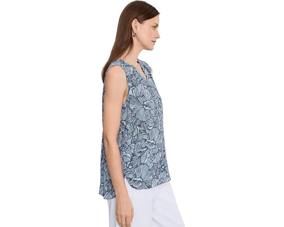 Блузка NYDJ Sleeveless Pintuck с цветочным принтом