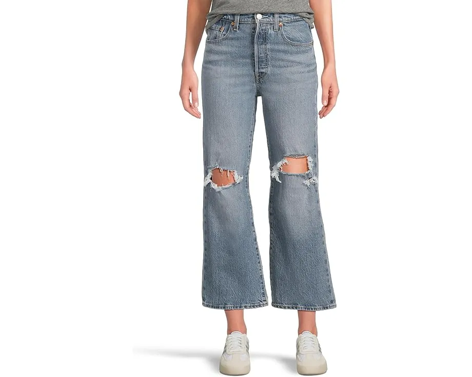 Джинсы Levi's Premium Ribcage Straight Ankle с высокой посадкой и прямыми штанинами