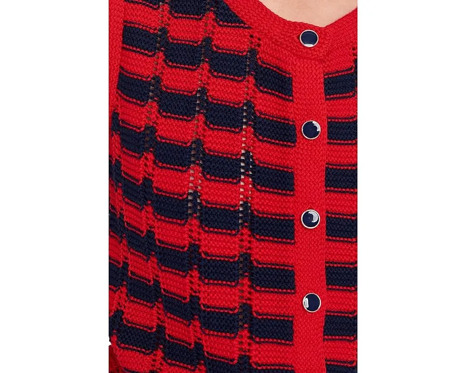 Жилет Isla Striped Button Front Vest от 525 america с контрастными полосками