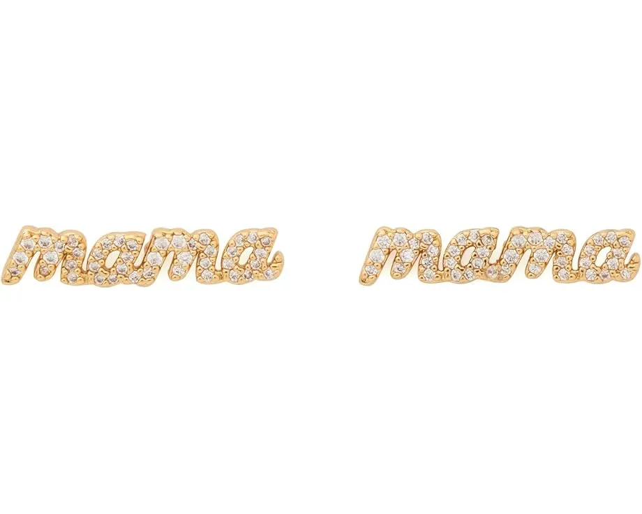 Серьги Mama Pave Studs с россыпью кубического циркония