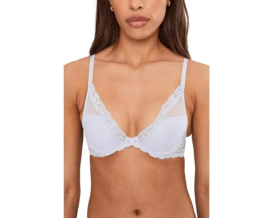Natori Бюстгальтер Feathers Contour Plunge с кружевом и глубоким вырезом