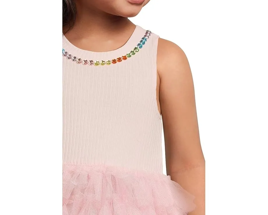 Платье Ombre Jewel с ребристым лифом и разноцветным тюлем от Lola and The Boys