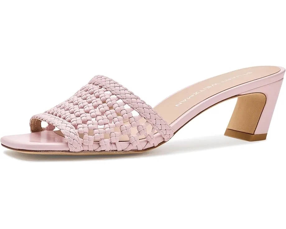 Сланцы Stuart Weitzman Marina Slides 50 с плетеным верхом