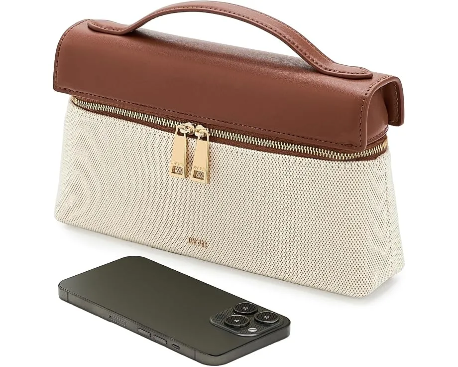 Сумка Thea Top Handle от JW PEI с коричневым канвасом