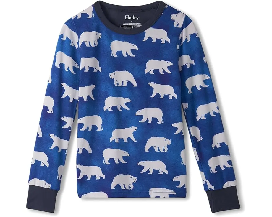 Пижамный комплект из бамбука с длинным рукавом и эластичным поясом Hatley Kids