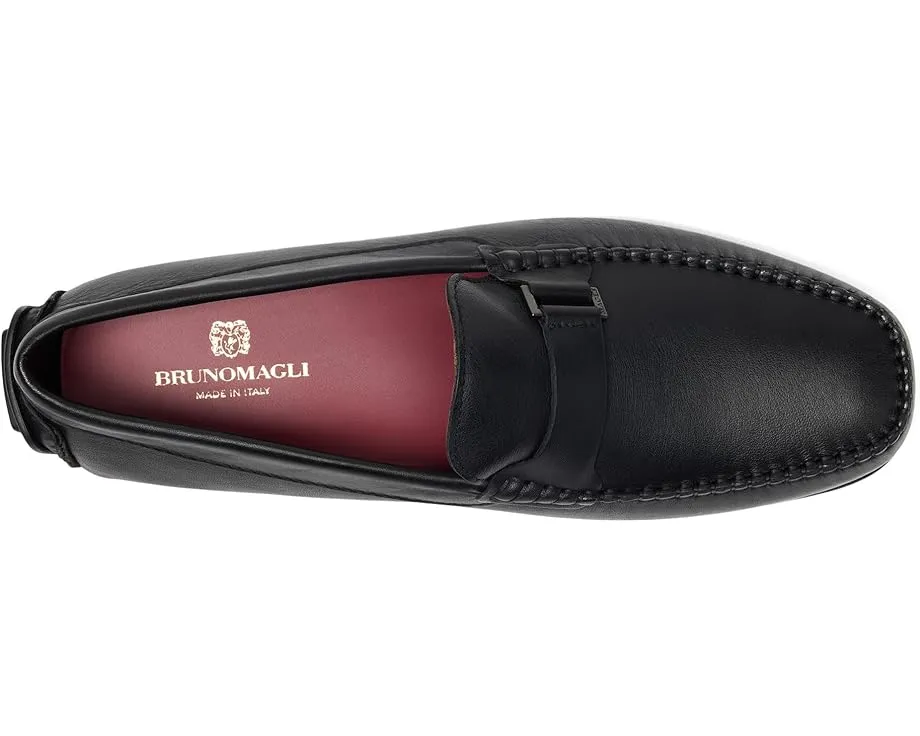 Лоферы Bruno Magli Tazio из кожи и замши с боковой пряжкой