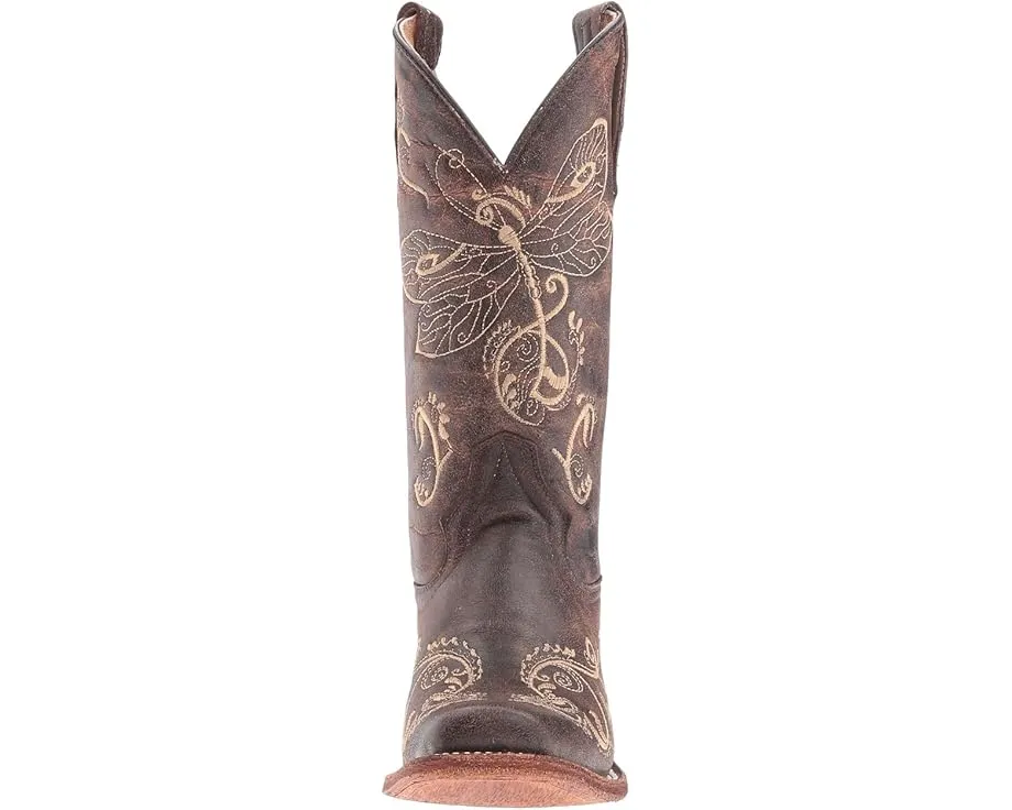 Сапоги Corral Boots L5079 с вышивкой стрекозы и квадратным носком
