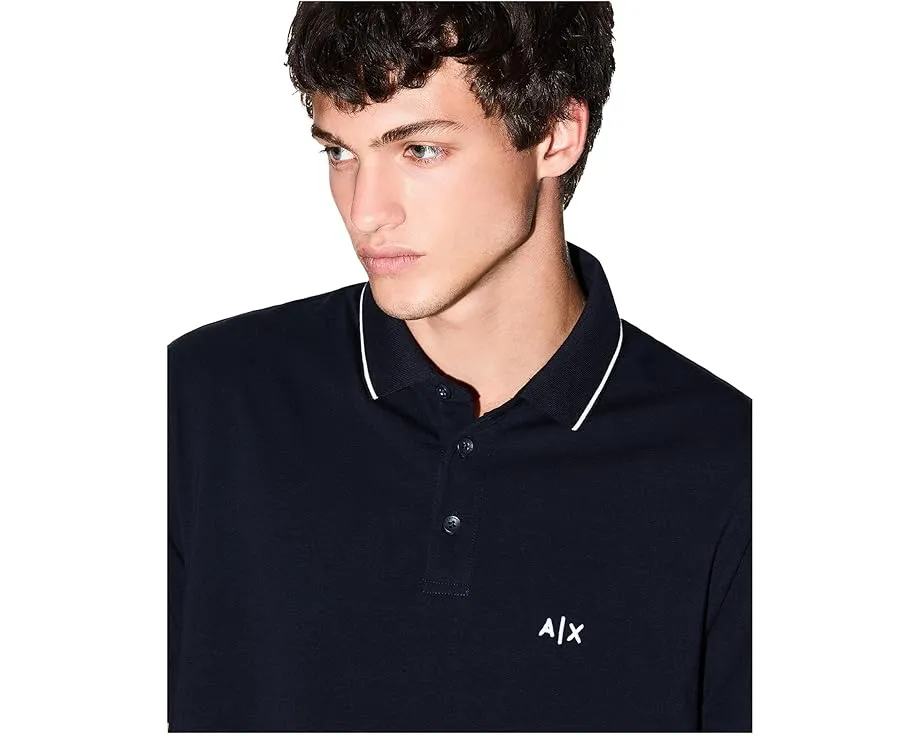 Приталенное поло Essential Slim Logo с вышивкой Armani Exchange