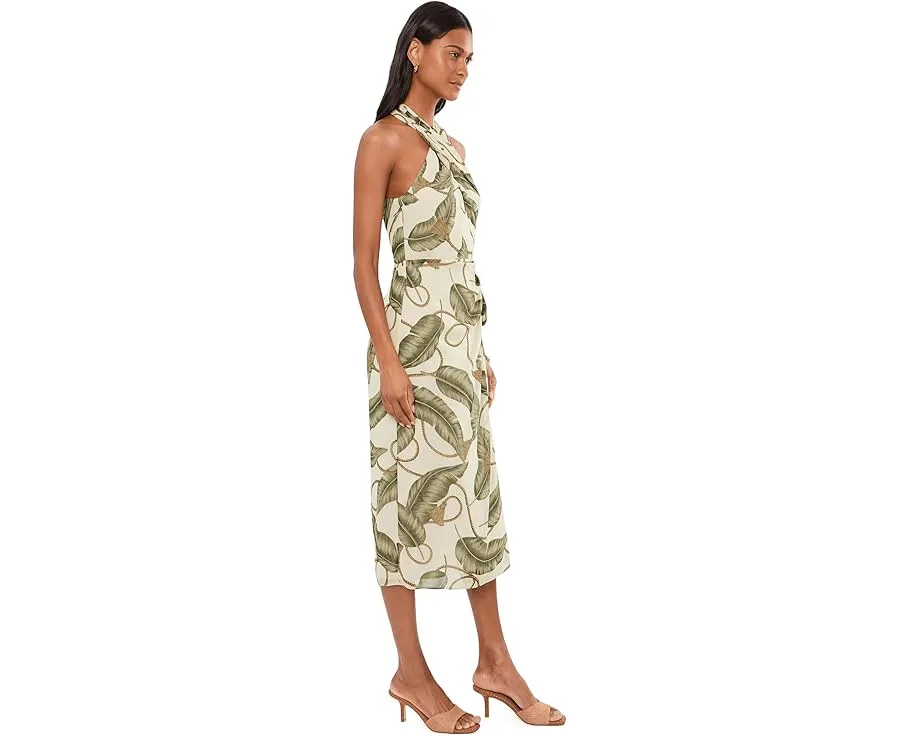 Платье-миди Rope-Print Georgette Halter Lauren Ralph Lauren с принтом канатов