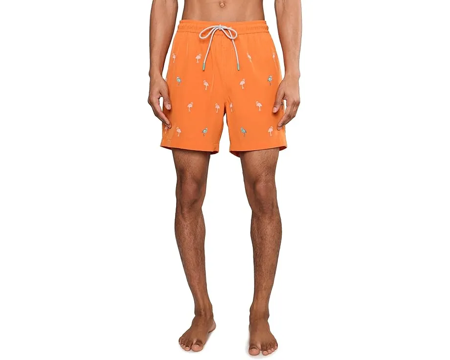 Плавки Tommy Bahama Naples Flamingle 6 с принтом фламинго и сетчатым вкладышем 25 дюймов