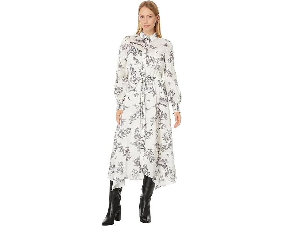 Платье AllSaints Skye с цветочным принтом, длинными рукавами и поясом