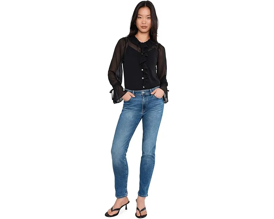 Джинсы Mari Mid-Rise Slim Straight с прямой средней посадкой в цвете Charmed от AG Jeans