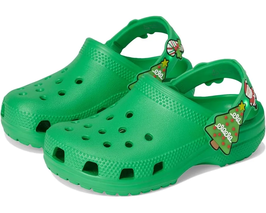 Детские кроксы Crocs Kids Classic Holiday Lights с подсветкой и регулируемым ремешком