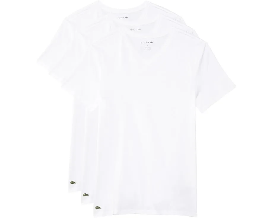 Футболки Lacoste с V-вырезом приталенные 3 штуки