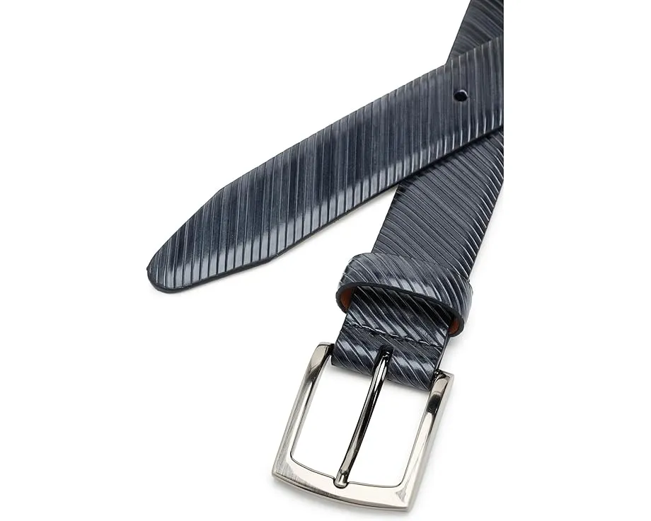 Кожаный ремень Johnston & Murphy Shadow-edged с темным кантом