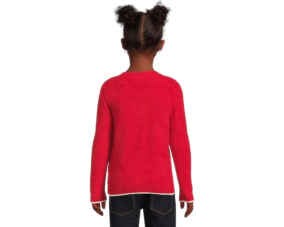 Детский свитер Barefoot Dreams CozyChic Lite Fa La La с праздничной вышивкой