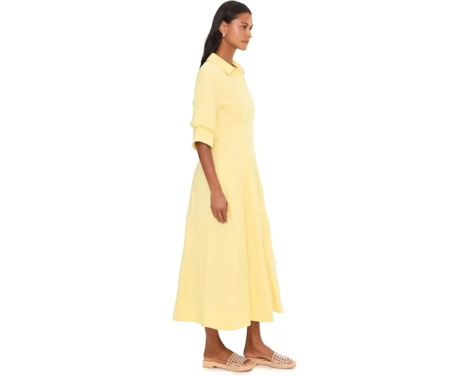 Vince Camuto платье-рубашка с длинными рукавами и карманами ниже колена