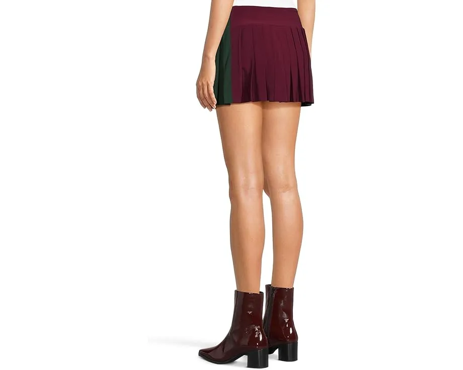 Юбка для пиклбола Norma Kamali с боковой полосой и складками