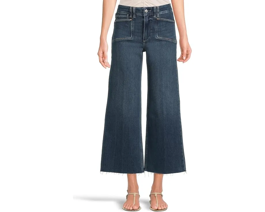 Джинсы Paige Anessa Set In Pockets Raw Hem In Amoroso с широкими штанинами