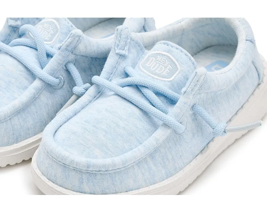 Детские слипоны Hey Dude Kids Wally Stretch Jersey с технологией Flex & Fold