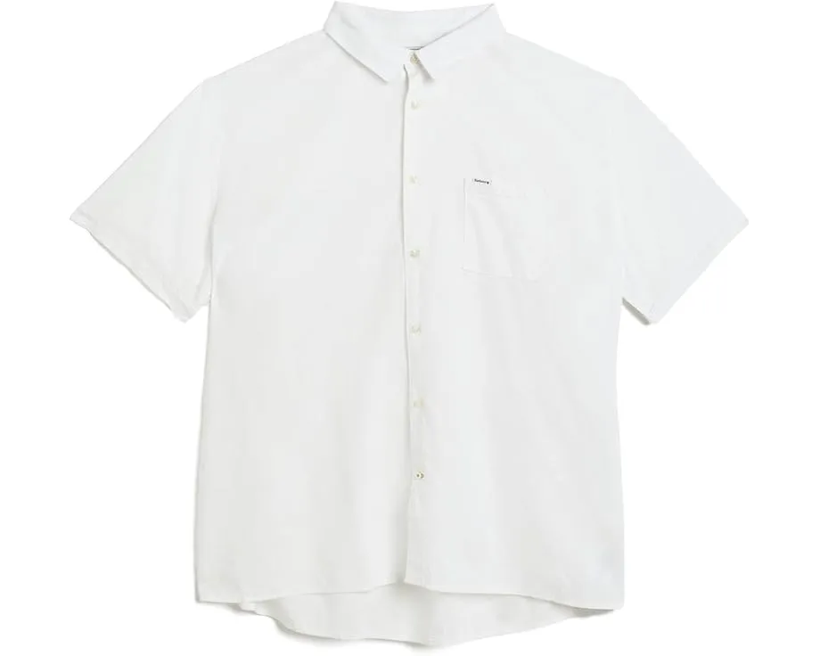 Рубашка Barbour Nelson Short Sleeve Summer Fit из льняной смеси с коротким рукавом